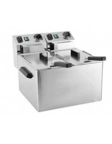 Electric fryer - Capacity liters 4+4 - Cm 36 x 42 x 32 h