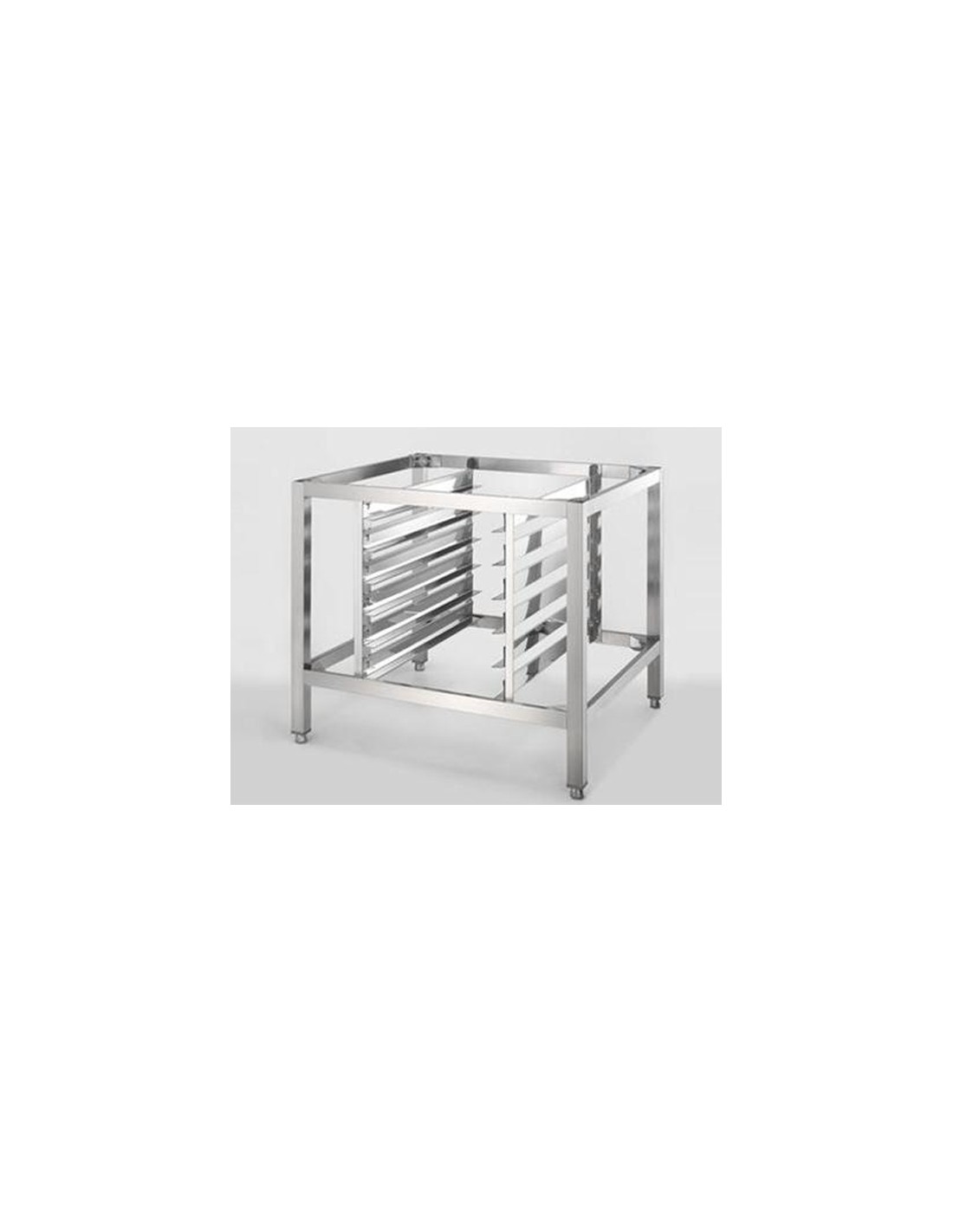 Stainless steel table + h cm 100 - Capacity 9 sheets