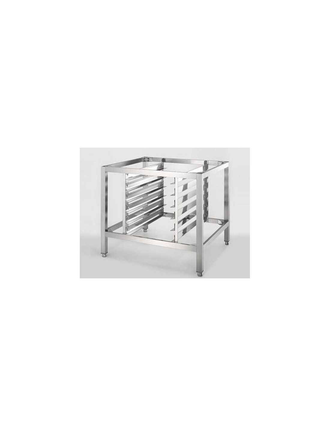 Tavolo inox + portateglie h cm 68 - Capacità  6 teglie