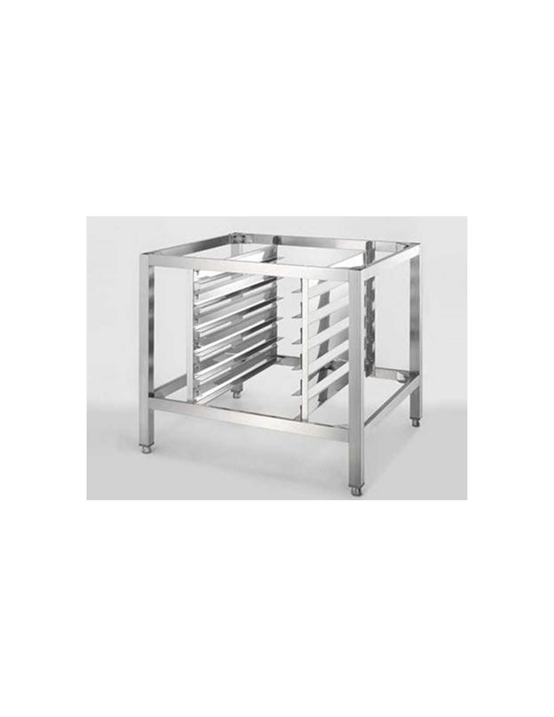 Tavolo inox + portateglie GN 2/1 h 68 cm - Capacità  teglie n. 5