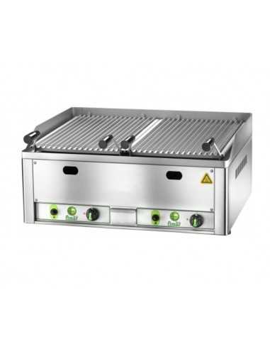 Parrilla de piedra de lava - cm 62,5 x 66 x 30 h