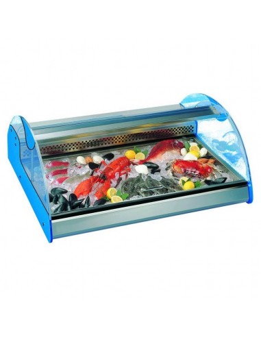 Counter display refrigerated showcase - Temperature (1)/+°C - Static - Stainless steel - cm 72 x 90 x 43h
