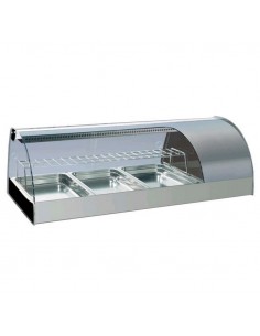 Vetrina refrigerata per sushi 4 bacinelle GN 1/1 cm 165.5 x 60.3 x 44.1 h