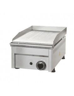 Gas fry top with ribbed top cm 32.5 x 50 - Countertop