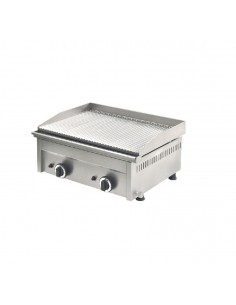 Gas fry top with ribbed top cm 60 x 40 - Countertop