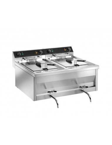 Electric fryer - Capacity liters 18+18 - Cm 80 x 70 x 32 h