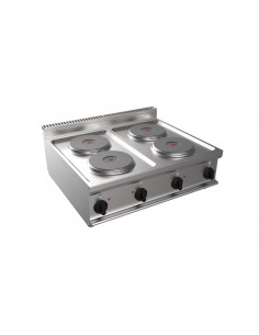 Cocina eléctrica - N. 4 placas redondas - cm 80 x 70 x 27 h