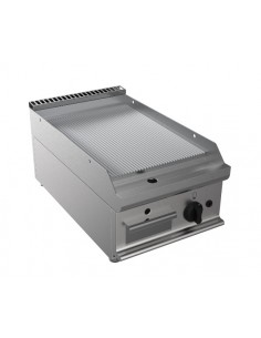 Fry top a gas - Piastra rigata - cm 40 x 70 x 27 h