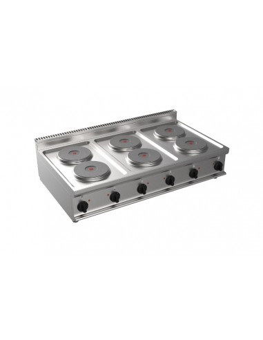 Electric cooker - N. 6 round plates - cm 120 x 70 x 27 h