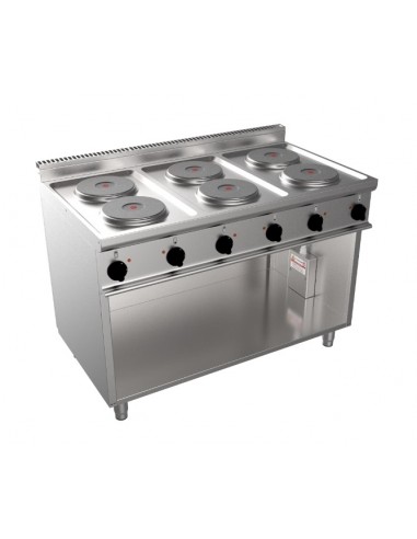 Electric cooker - N. 6 round plates - cm 120 x 70 x 85 h