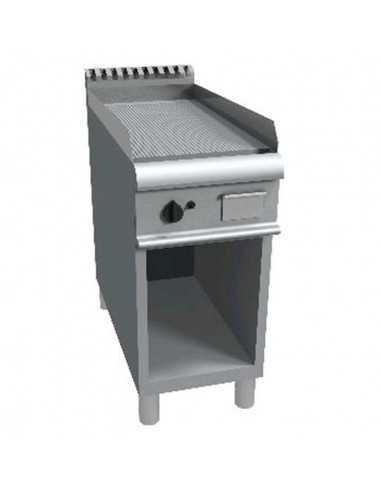 Fry top elettrico - Piastra rigata - cm 40 x 90 x 85 h