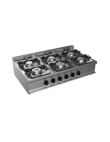 Gas cooker - N. 6 fires - cm 120 x 70 x 27 h