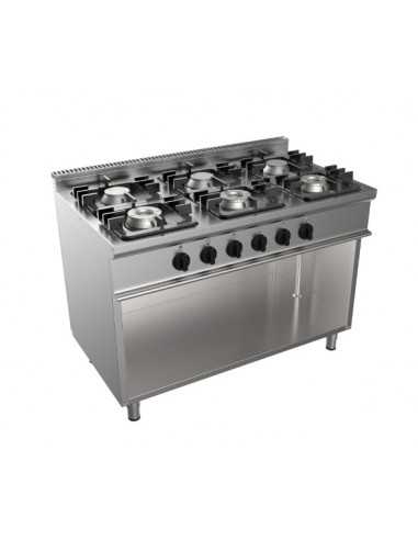 Cucina a gas - N. 6 fuochi - cm 105 x 70 x 85 h