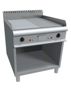 Fry top a gas - Piastra 1/2 liscia 1/2 rigata - cm 80 x...