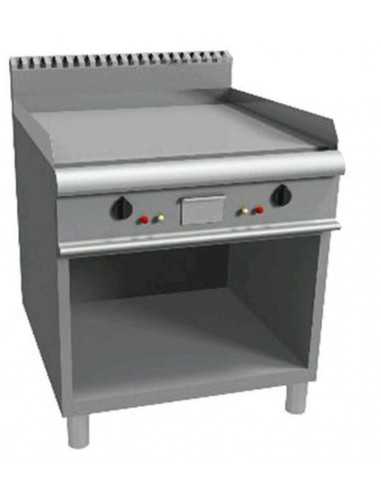 Fry top a gas - Piastra liscia - cm 80 x 90 x 85 h