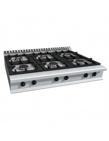 Gas cooker - N. 6 fires - cm 120 x 90 x 27 h