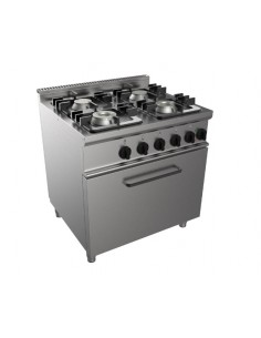 Cocina de gas - N. 4 fuegos - horno eléctrico estatico -...