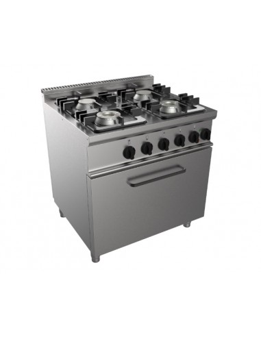 Cocina de gas - N. 4 fuegos - horno eléctrico estatico - cm 80 x 70 x 85 h