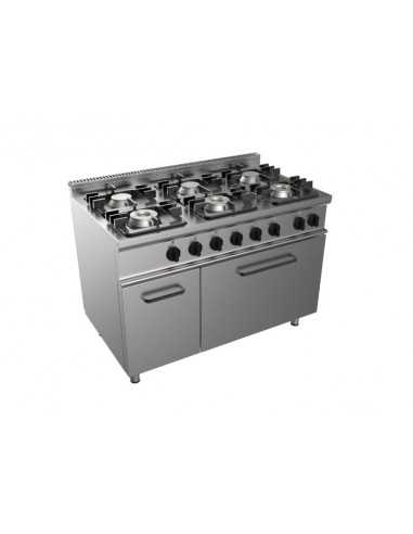 Cucina elettrica - N. 4 piastre tonde - Forno elettrico statico - cm 80 x 70 x 85 h