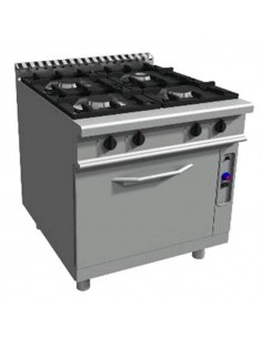 Cucina a gas - N. 4 fuochi - Forno a gas statico - cm 80 x 90 x 85 h