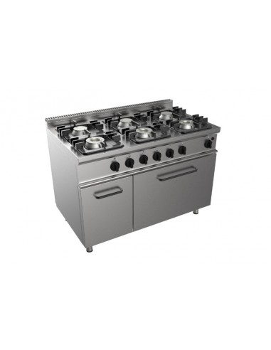 Gas cooker - N. 6 fires - Static gas oven - cm 105 x 70 x 85 h