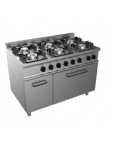 Gas cooker - N. 6 fires - Static electric oven - cm 105 x 70 x 85 h