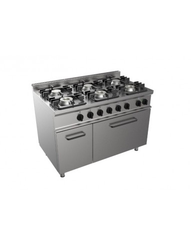 Gas cooker - N. 6 fires - Static electric oven - cm 120 x 70 x 85 h