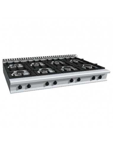 Gas cooker - N. 8 fires - cm 160 x 90 x 27 h