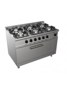 Gas cooker - N. 6 fires - Static gas oven - cm 105 x 70 x...