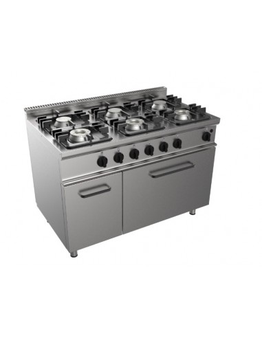 Gas cooker - N. 6 fires - Static gas oven - cm 120 x 70 x 85 h