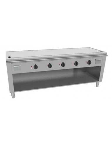 Cocina teppanyaki - Eléctrico - N°5 zonas - cm 200 x 70 x 85 h