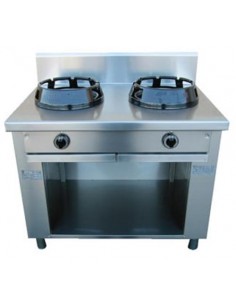 Cocina china de gas - N. 2 incendios - cm 100 x 50 x 85 h