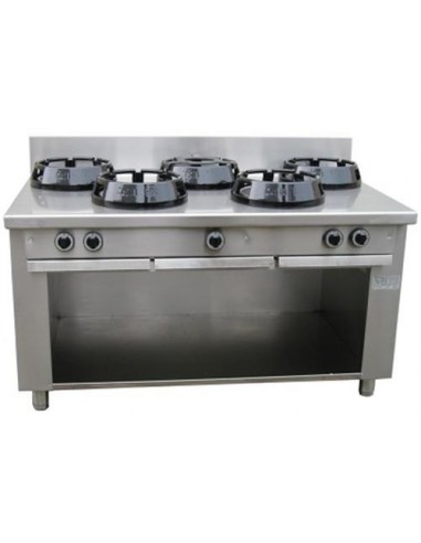 Chinese gas cooker - N. 5 fires - cm 150 x 100 x 85 h