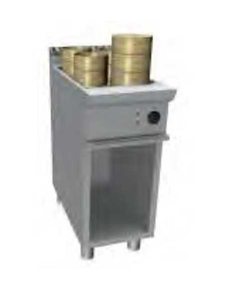 Vaporiera dim sum elettrica - Vasca GN 1/1 + 1/3 h20 cm - cm 40 x 90 x 85 h