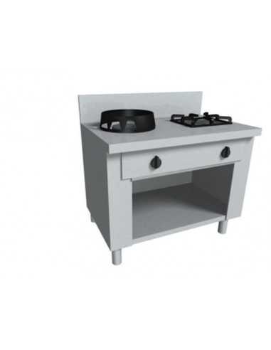 Cocina Eurasia gas - N. 2 incendios - cm 100 x 70 x 85 h