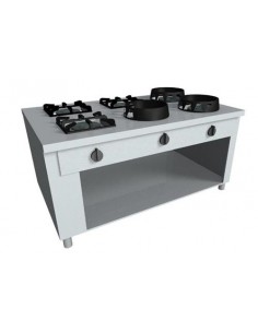 Cocina Eurasia gas - N. 6 incendios - Pasador - cm 180 x...