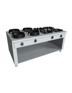 Kitchen Eurasia gas - N. 8 fires - cm 200 x 100 x 85 h