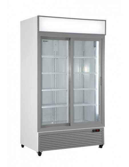 Refrigerated display cabinet with lightbox – 888 L capacity – 2 sliding doors – 113 x 70 x 202.3 cm