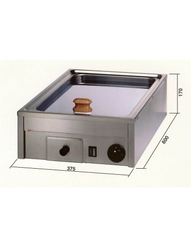 Fry top electric - Smooth floor - Cm 37.5 x 60 x 17 h