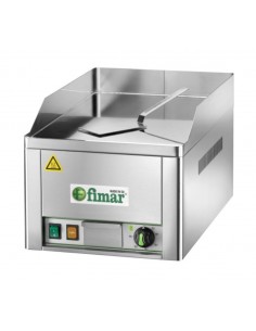 Fry top elettrico con piano liscio da cm 32.5 x 48
