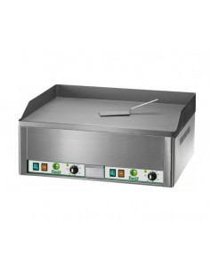 Electric fry top with smooth chrome top cm 65 x 48 - Countertop