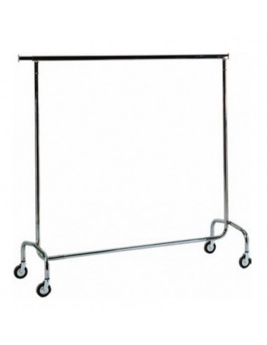 Trolley portavaligie e portabiti- Stainless steel pipe structure - Extensible rod - cm 150 x 53 x 152 h