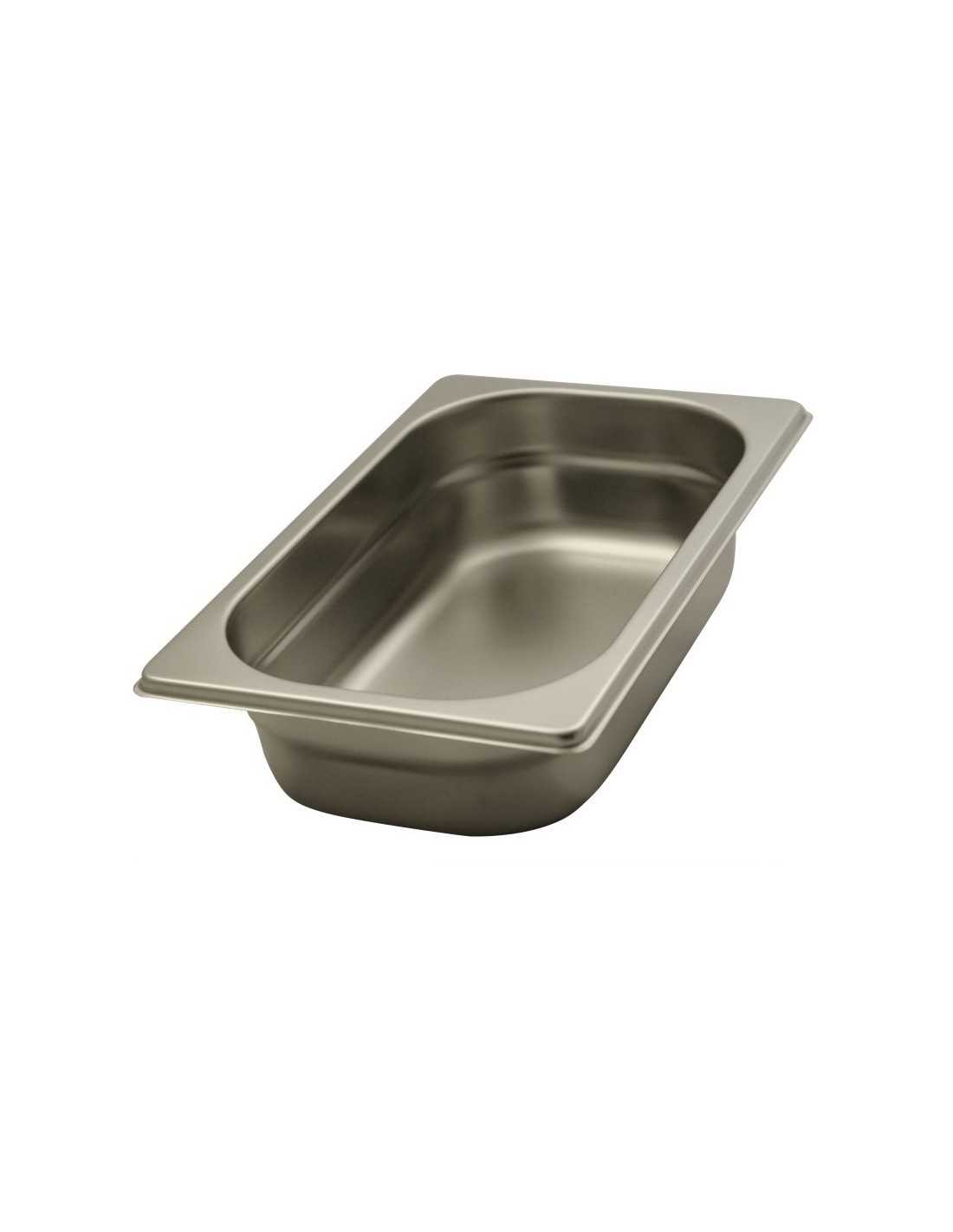 -Recipientes gastronorm de acero inoxidable 1/4 H. 6.5 cm - Capacidad litros 1,9 - Dimensiones cm 26,5 x 16,2