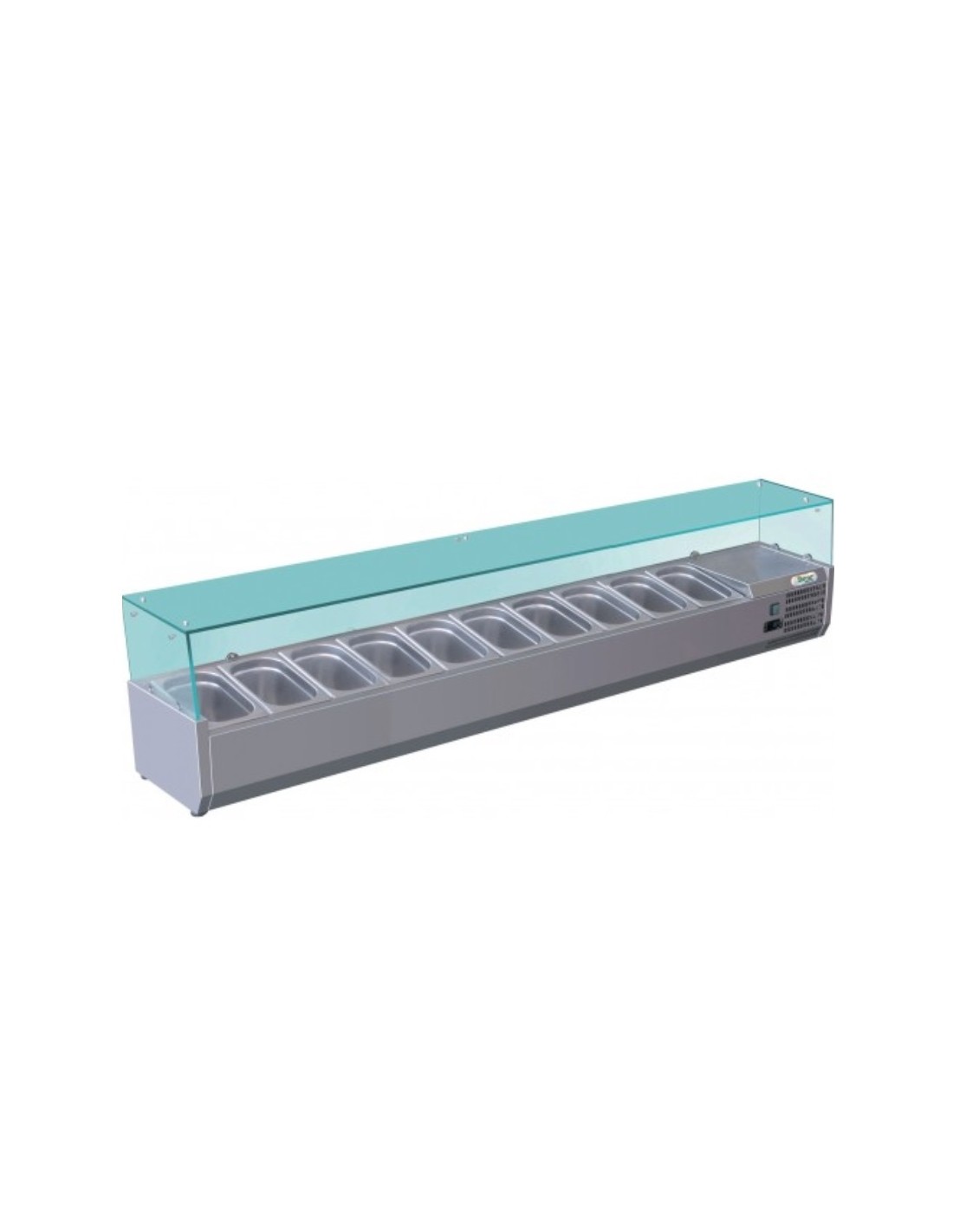 Refrigerated display case brings ingredients - Static - Capacity 10 GN 1/4 - cm 200 x 33 x 44.5h
