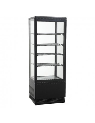 Refrigerator cabinet - Capacity Lt 98 - N.4 glass sides - cm 42.5 x 38 x 110 h