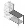 Ceiling table - Destro - Sinistro - Front - Dimensions cm 120 x 57.4 x 85 h
