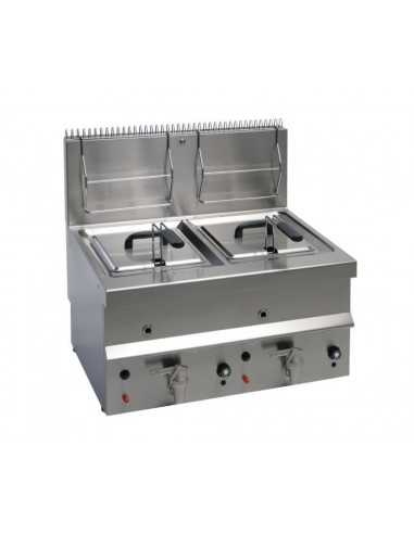 Gas fryer - Capacity liters 10 + 10 - cm 70 x 60 x 65 h