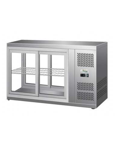 Vetrinetta espositiva - Ventilata - Capacità  lt 190 - cm 131x 51 x 55 h