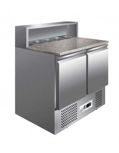 Pizza counter with 2 doors - cm 90 x 70 x 110 h