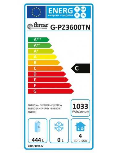 Mostrador para pizza de 3 puertas - Vitrina - cm 202 x 80 x 100 h